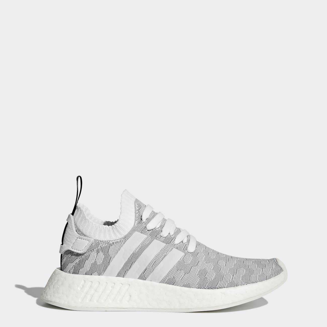 Adidas NMD_R2 Primeknit Férfi Originals Cipő - Fehér [D95403]